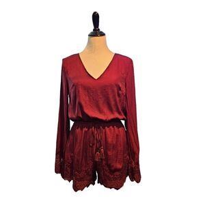Kendall & Kylie Bohemian Lace Long Sleeve Romper